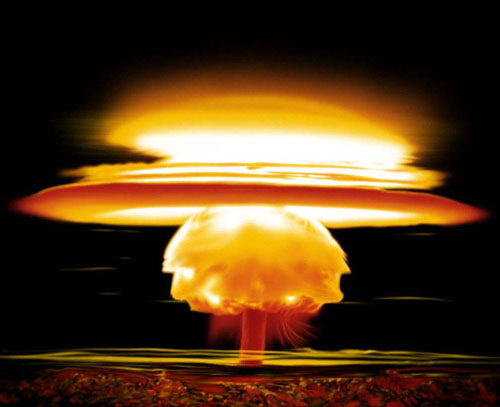 为什么原子弹爆炸时会形成蘑菇云